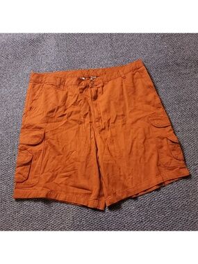 KingSize Cargo Shorts Mens 44 Big Tall Orange Khaki Chino Cotton Utility Outdoor